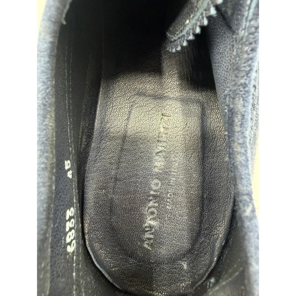Antonio Maurizi 6833 Wingtip Navy Suede Mens Size 12 EU 45 No Box